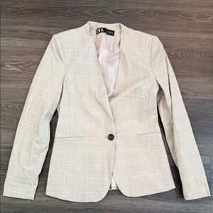 Zara Light Checkered Blazer